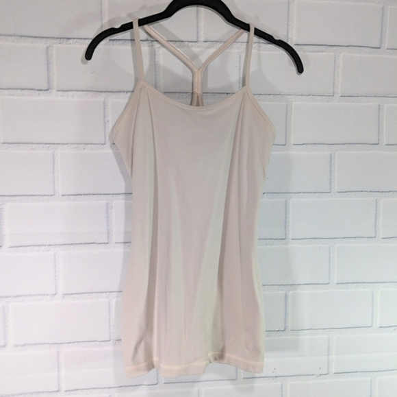 Lululemon Pale Blush Pink Y Back Shelf Bra Athletic Top - Picture 1 of 5